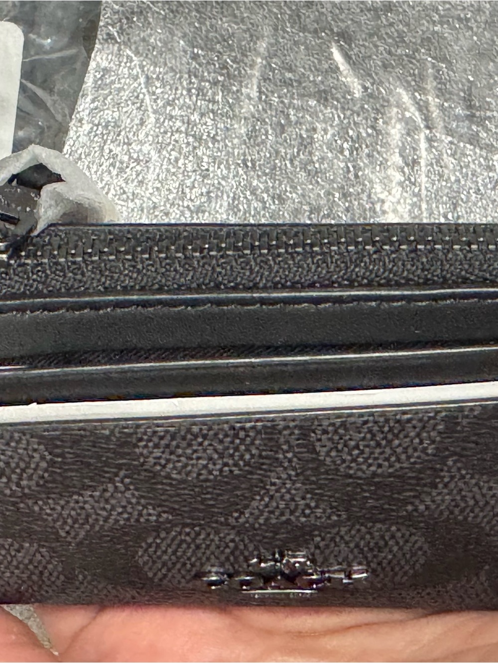 Coach Women’s Mini Wallet - Black & Grey - Picture 4 of 5